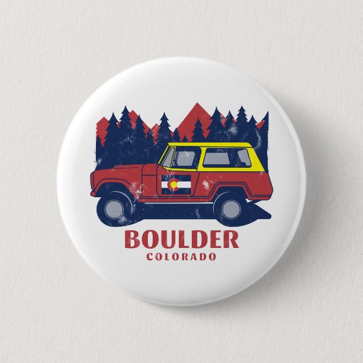 Boulder Colorado Ronde Button 5,7 Cm (Voorkant)