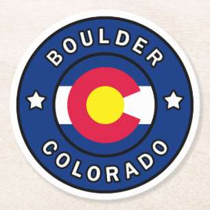 Boulder Colorado Ronde Kartonnen Onderzetter