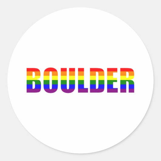 Boulder, Colorado Ronde Sticker (Voorkant)