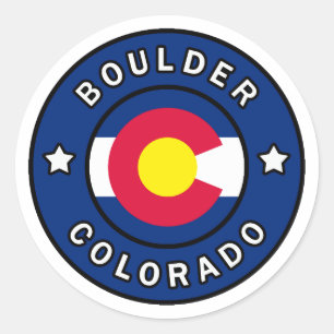 Boulder Colorado Ronde Sticker