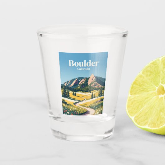 Boulder Colorado Shot Glas (Voorkant)
