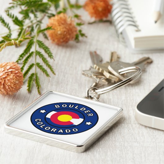 Boulder Colorado Sleutelhanger (Zijkant)
