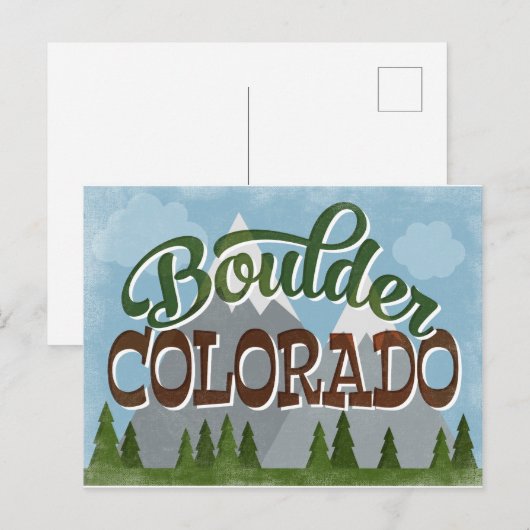 Boulder Colorado Snowy Mountains Briefkaart (Voorkant / Achterkant)