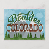 Boulder Colorado Snowy Mountains Briefkaart (Voorkant)