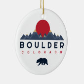 Boulder, Colorado  - Souvenirs in de bergen Keramisch Ornament (Rechts)