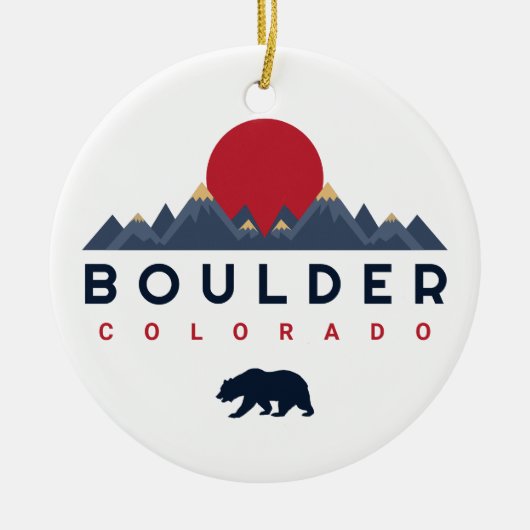 Boulder, Colorado  - Souvenirs in de bergen Keramisch Ornament (Voorkant)