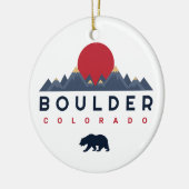 Boulder, Colorado  - Souvenirs in de bergen Keramisch Ornament (Links)