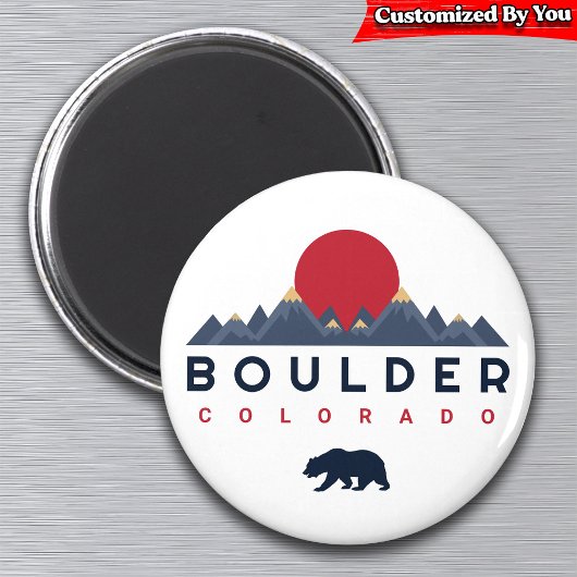 Boulder, Colorado  - Souvenirs in de bergen Magneet