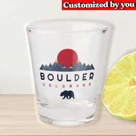 Boulder, Colorado  - Souvenirs in de bergen Shot Glas