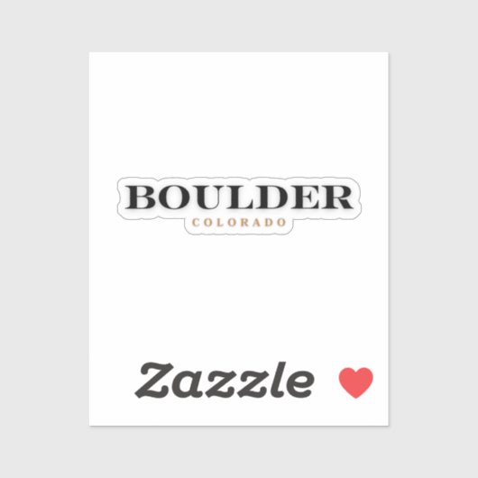 Boulder Colorado Sticker (Vel)