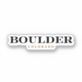Boulder Colorado Sticker (Voorkant)