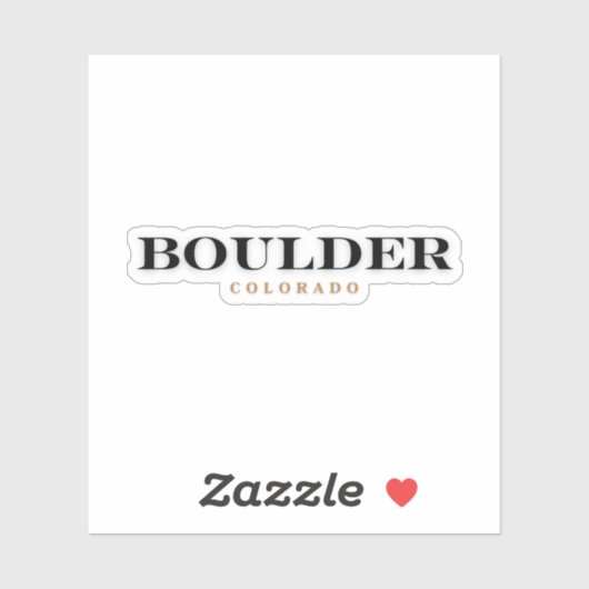 Boulder Colorado Sticker (Vel)