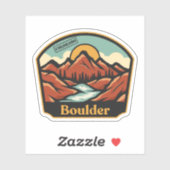 Boulder, Colorado Sticker (Vel)