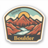 Boulder, Colorado Sticker (Voorkant)