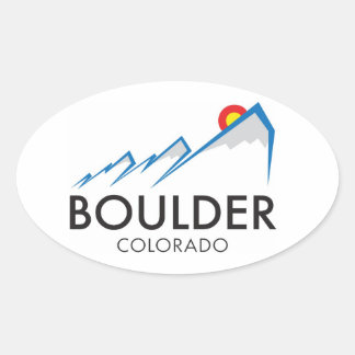 Boulder Colorado Sticker - Ovaal