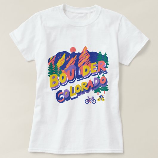 Boulder Colorado T-shirt (Design voorkant)