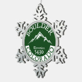 Boulder Colorado Tin Sneeuwvlok Ornament (Rechts)