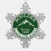 Boulder Colorado Tin Sneeuwvlok Ornament (Voorkant)