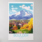 Boulder Colorado Travel Poster - Prachtige kunst a (Voorkant)