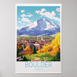 Boulder Colorado Travel Poster - Prachtige kunst a
