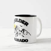 Boulder, Colorado Tweekleurige Koffiemok (Voorkant rechts)