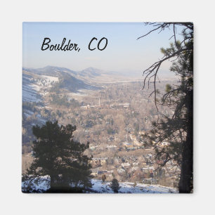 Boulder, Colorado van boven Magneet