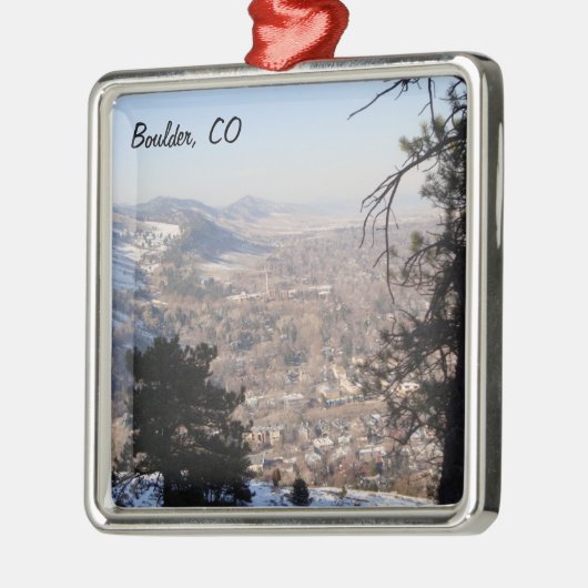 Boulder, Colorado van boven Metalen Ornament (Links)