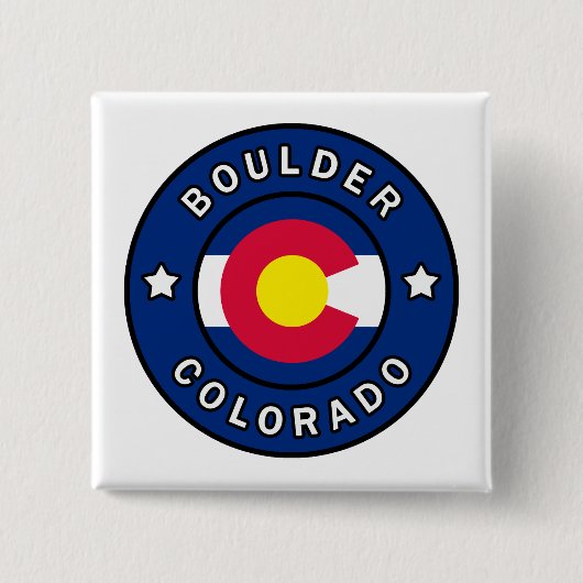 Boulder Colorado Vierkante Button 5,1 Cm (Voorkant)
