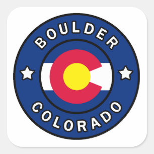 Boulder Colorado Vierkante Sticker