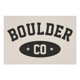 Boulder Colorado Vintage Sportieve Typografie Prin Perfect Poster