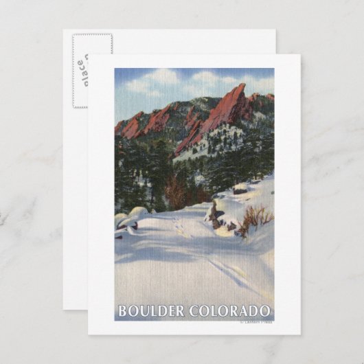 Boulder, Colorado - Vlamingen in de winter Briefkaart (Voorkant / Achterkant)