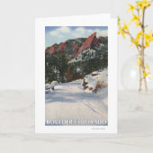 Boulder, Colorado - Vlamingen in de winter Kaart (Gele Bloem)
