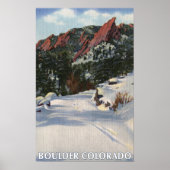 Boulder, Colorado - Vlamingen in de winter Poster (Voorkant)