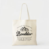 Boulder Colorado Wedding Welcome Canvas tas (Voorkant)