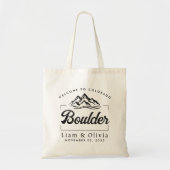 Boulder Colorado Wedding Welcome Canvas tas (Voorkant)