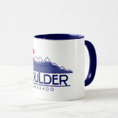 Boulder Colorado wood mountains mug Mok (Voorkant rechts)