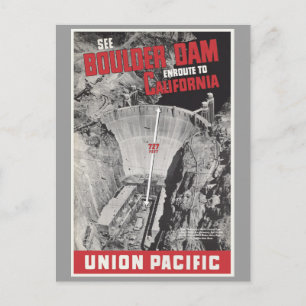Boulder Dam, Hoover Dam, Amerika Briefkaart