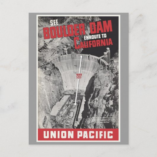 Boulder Dam, Hoover Dam, Amerika Briefkaart (Voorkant)