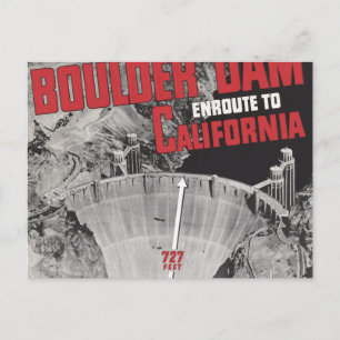 Boulder Dam, Hoover Dam, Amerika Briefkaart