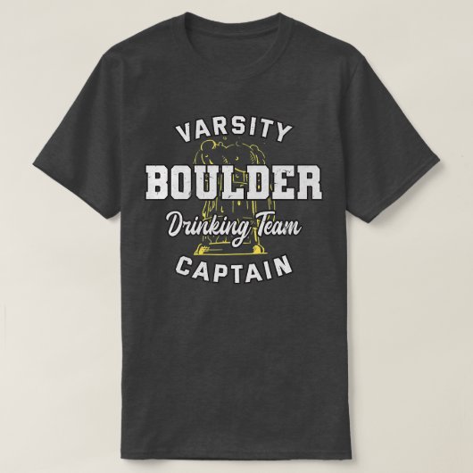 Boulder Drink kapitein Colorado Beer Lover T-shirt (Design voorkant)