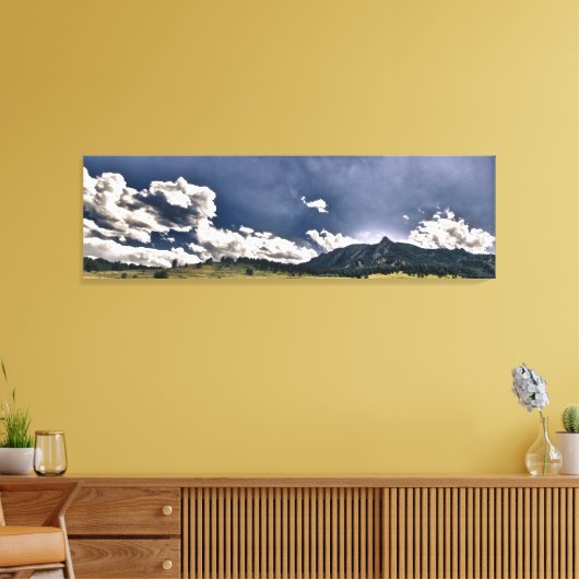 Boulder Flatirons Canvas Afdruk (Insitu (Woonkamer))