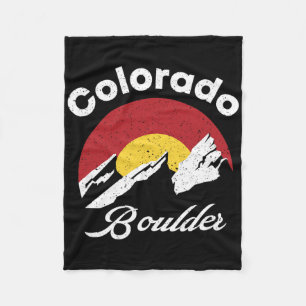 Boulder Flatirons Colorado Vlag Klimmen Fietsen Wa Fleece Deken
