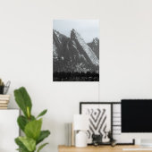 Boulder Flatirons Fog Poster (Thuiskantoor)