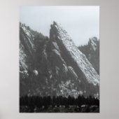Boulder Flatirons Mist Poster (Voorkant)