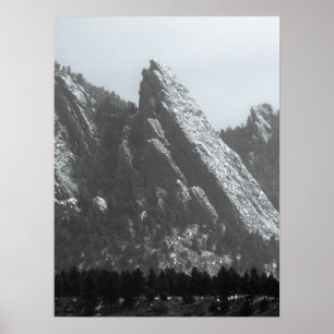 Boulder Flatirons Mist Poster