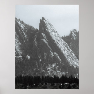 Boulder Flatirons Mist Poster