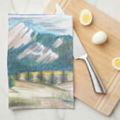 Boulder Flatirons Zomer-naar-Herfst Keukendoek Theedoek (Quarter Fold)