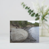 Boulder in Marlboro Beach, Maine Briefkaart (Staand voorkant)