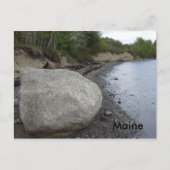Boulder in Marlboro Beach, Maine Briefkaart (Voorkant)