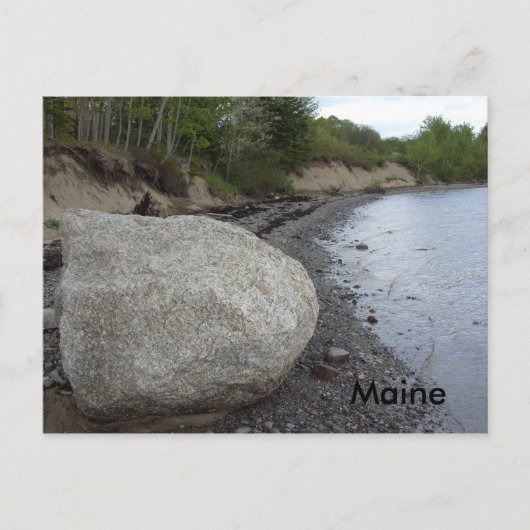 Boulder in Marlboro Beach, Maine Briefkaart (Voorkant)